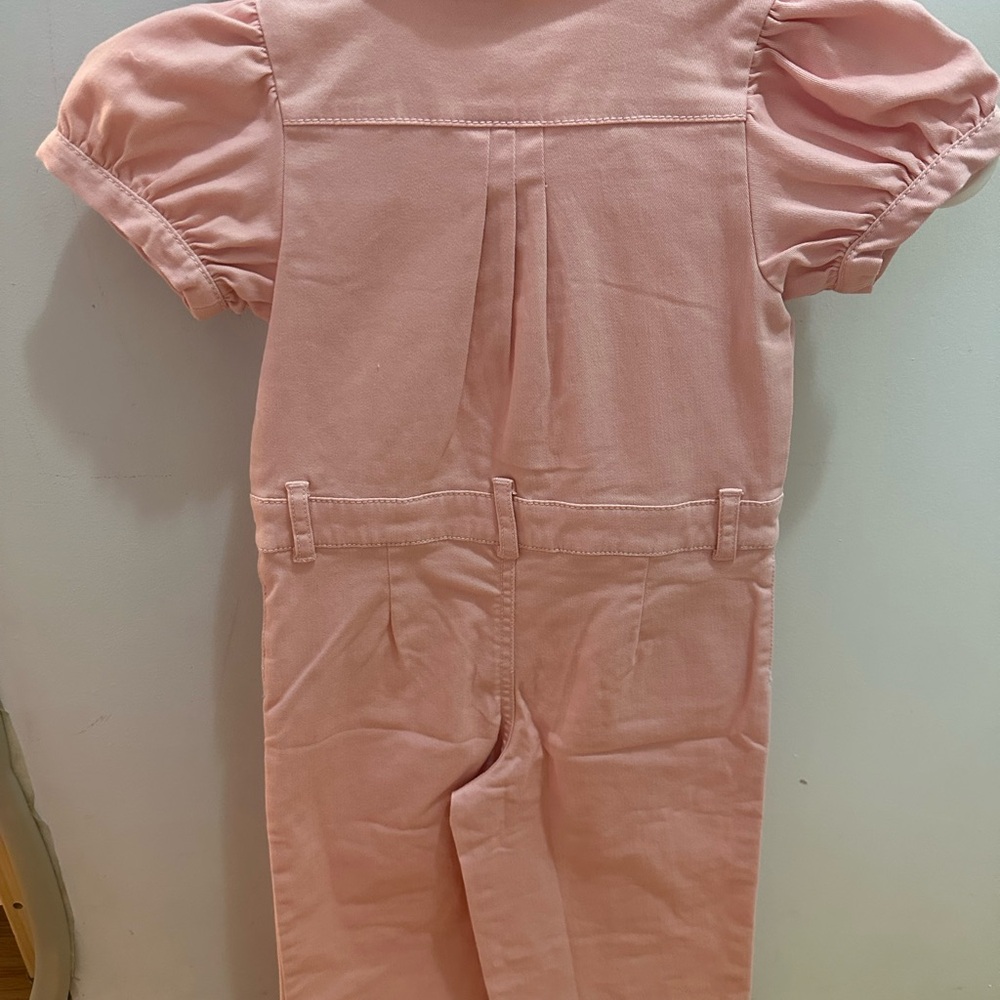 Janie and Jack Pink Puff Sleeve Romper - Picture 3 of 3